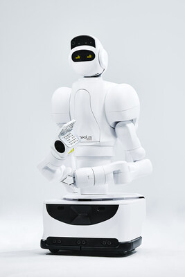 aeo service robot for elder care facilities showing assistive robot delivery and care support workflows