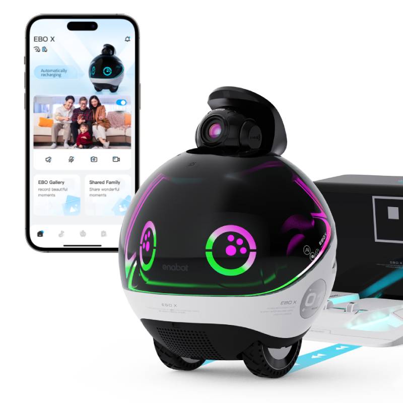 Enabot EBO X family companion robot with 4K camera, a lower-cost alternative for buyers who want a mobile home robot now