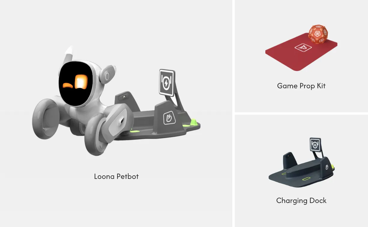 Loona companion robot with local AI compute and cloud conversation features for home robot buyers