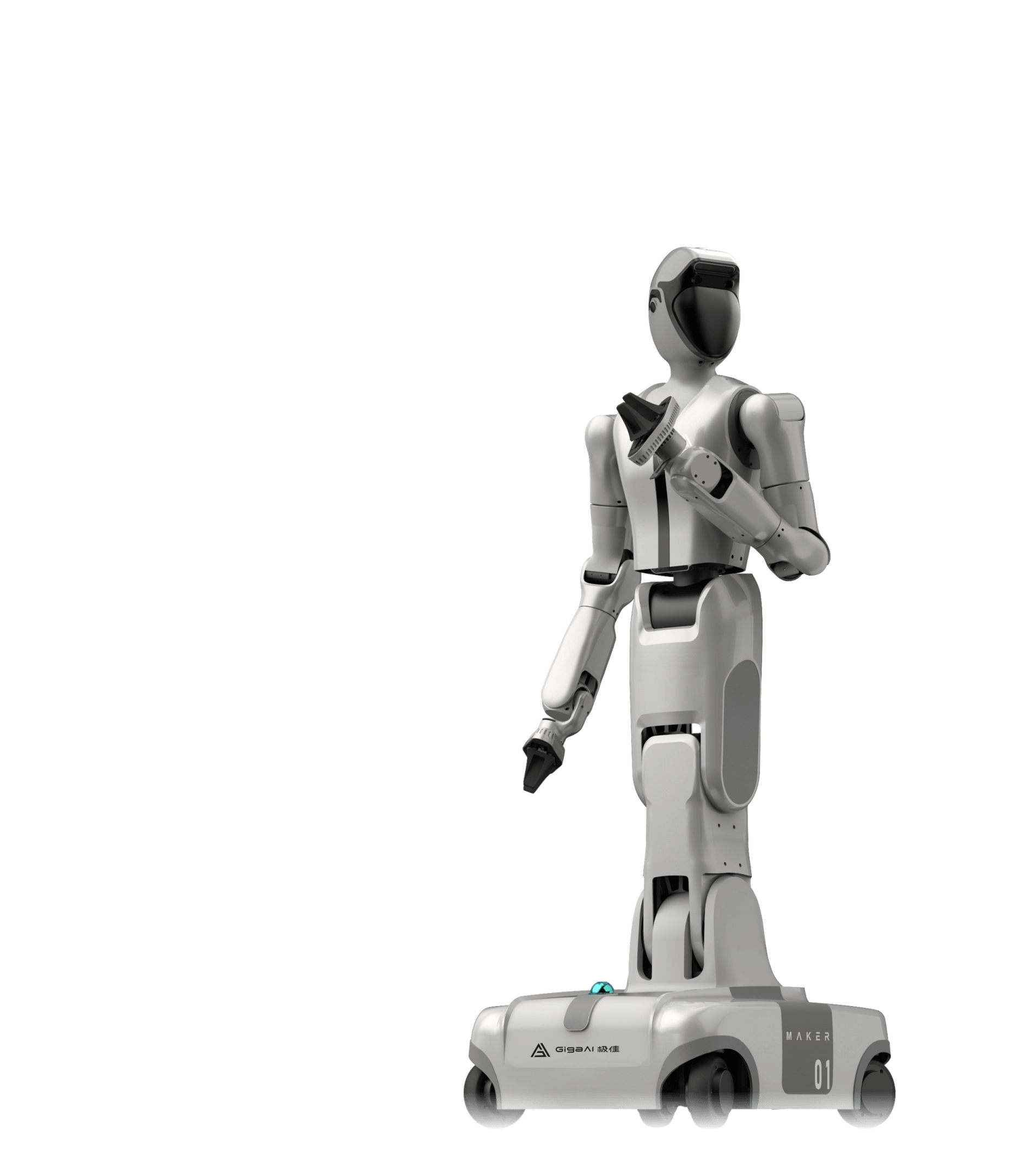GigaAI Maker H01 wheeled humanoid robot providing platform context for the SeeLight S1 home robot trial