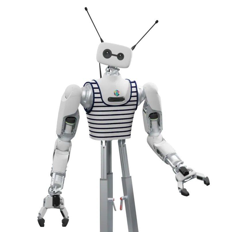 Reachy 2 open-source humanoid robot showing the larger manipulation platform behind the Reachy ecosystem
