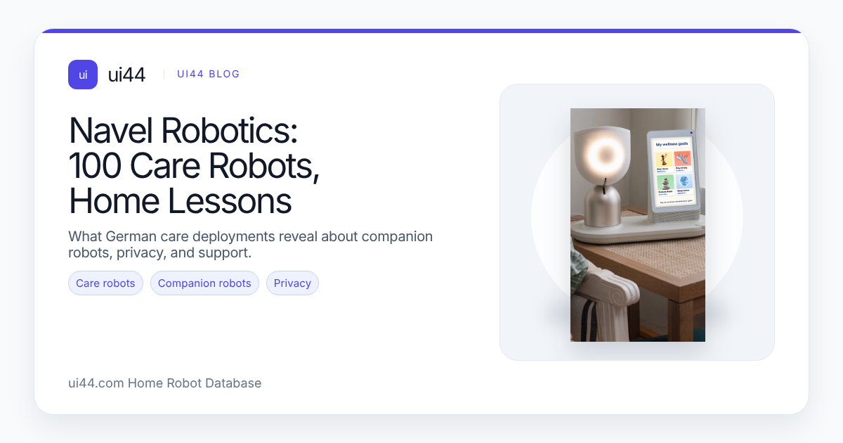 Navel Robotics: 100 Care Robots, Home Lessons
