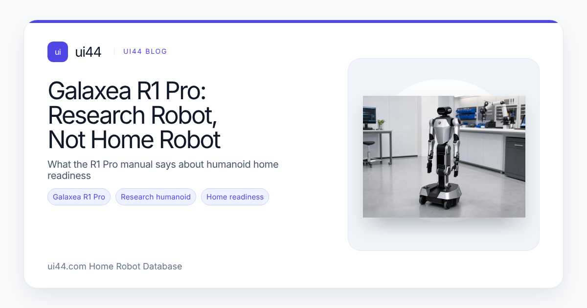 Galaxea R1 Pro: Research Robot, Not Home Robot